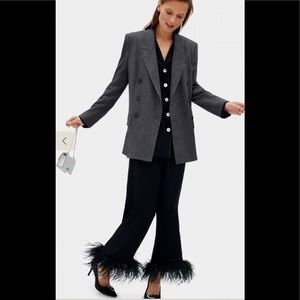 Sleeper Women’s Size Small Ostrich Trim Pajamas